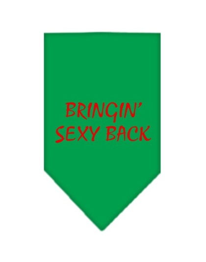 Bringin Sexy Back Screen Print Bandana Emerald Green Large