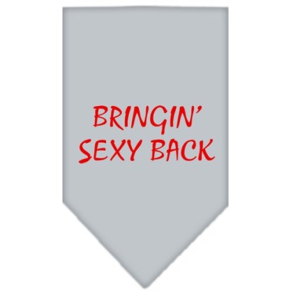 Bringin Sexy Back Screen Print Bandana Grey Large