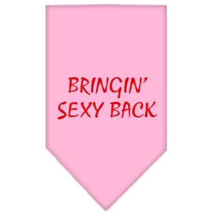 Bringin Sexy Back Screen Print Bandana Light Pink Large