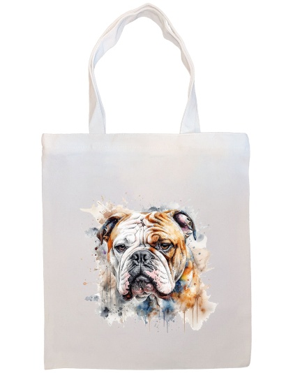 Bulldog Canvas Tote Bag Style1