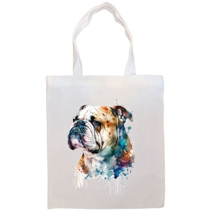 Bulldog Canvas Tote Bag Style2