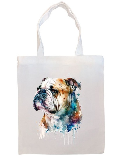 Bulldog Canvas Tote Bag Style2