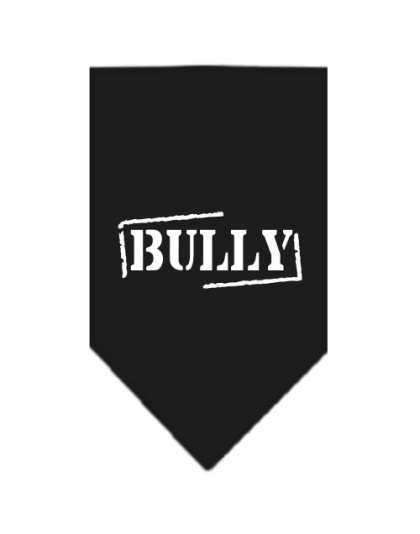 Bully Screen Print Bandana Black Large