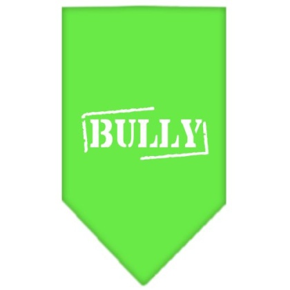 Bully Screen Print Bandana Lime Green Large