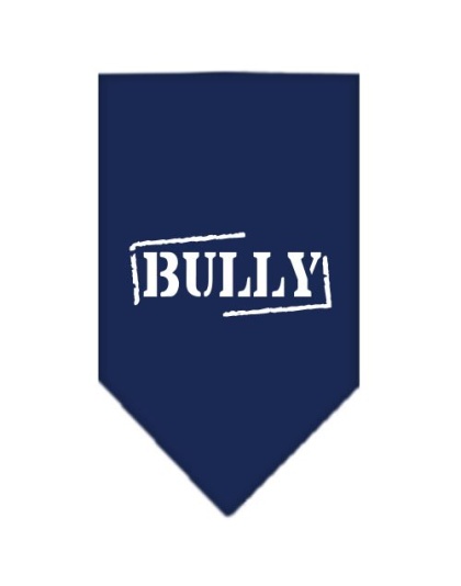 Bully Screen Print Bandana Navy Blue large