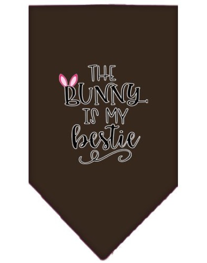 Bunny is my Bestie Screen Print Bandana Cocoa Large