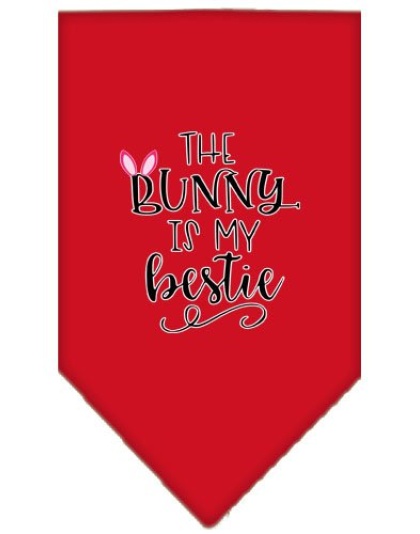 Bunny is my Bestie Screen Print Bandana Red Large