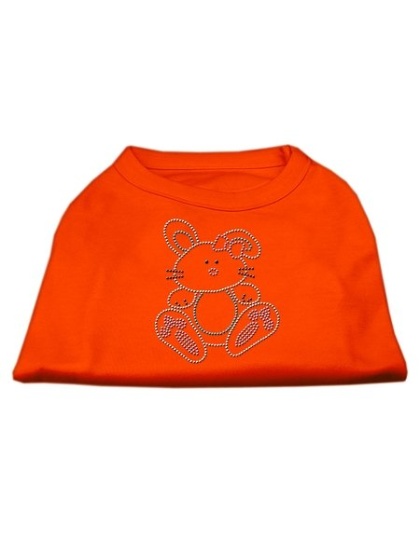 Bunny Rhinestone Dog Shirt Orange Lg