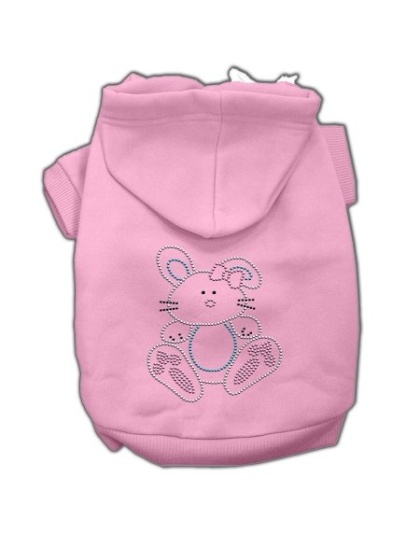 Bunny Rhinestone Hoodies Pink L