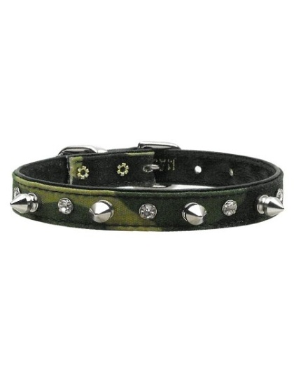 Camo Crystal and Spike Collars Green Camo 10