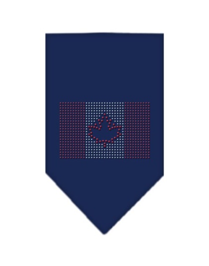 Canadian Flag Rhinestone Bandana Navy Blue large