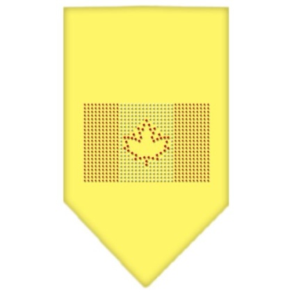 Canadian Flag Rhinestone Bandana Yellow Large