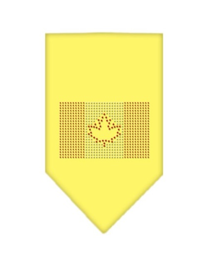 Canadian Flag Rhinestone Bandana Yellow Large