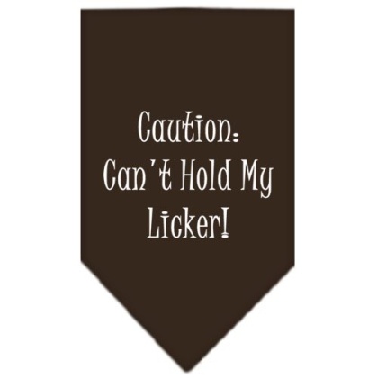 Can't Hold My Licker Screen Print Bandana Cocoa Large