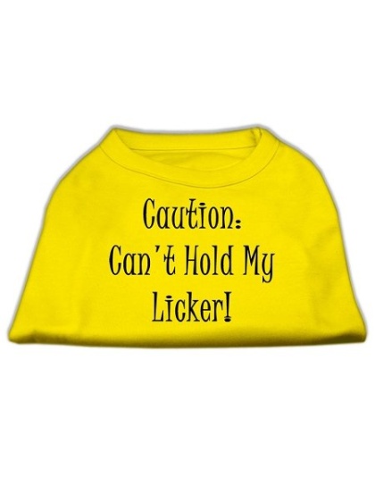 Can't Hold My Licker Screen Print Shirts Yellow Lg