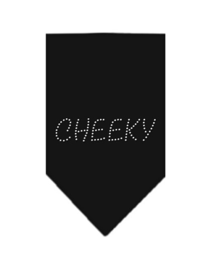 Cheeky Rhinestone Bandana Black Large