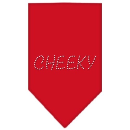 Cheeky Rhinestone Bandana Red Large