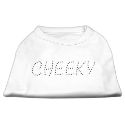 Cheeky Rhinestone Shirt White L