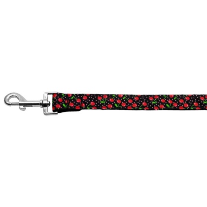 Cherries Nylon Collar Black 1 wide 4ft Lsh