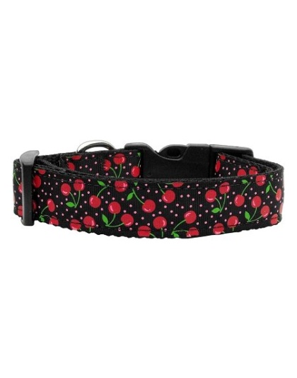 Cherries Nylon Collar Black Large