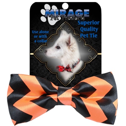 Chevron Orange Bow Tie