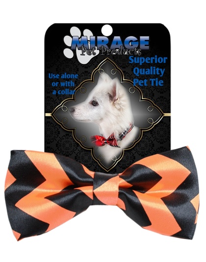 Chevron Orange Bow Tie