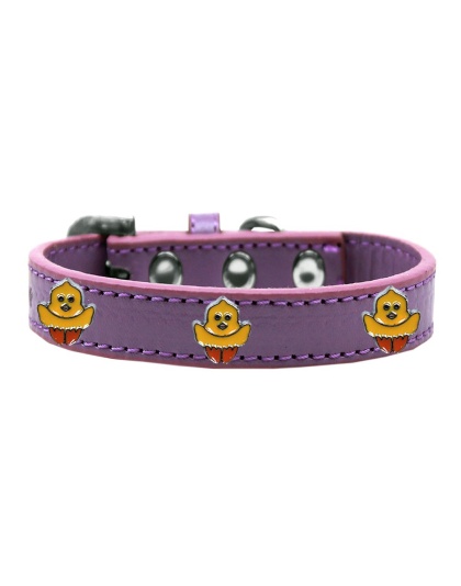 Chickadee Widget Dog Collar Lavender Size 10