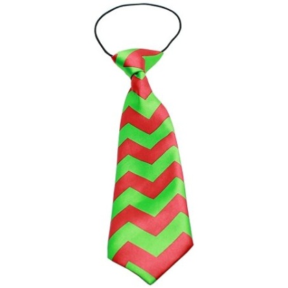 Christmas Chevron Big Dog Neck Tie