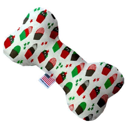 Christmas Cupcakes 10 Inch Bone Dog Toy