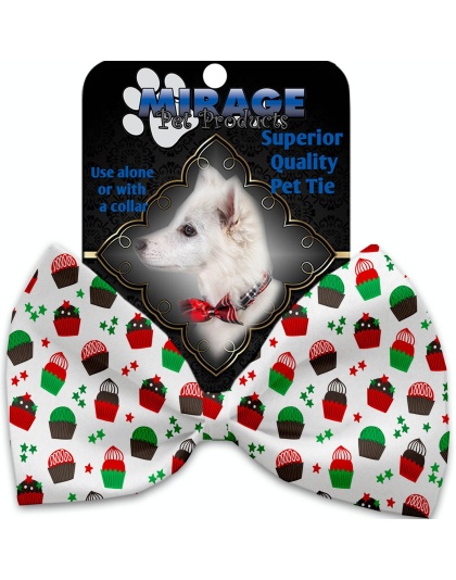 Christmas Cupcakes Pet Bow Tie