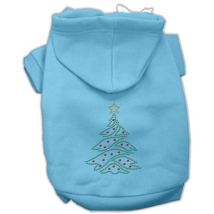 Christmas Tree Hoodie Baby Blue L