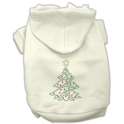 Christmas Tree Hoodie Cream L