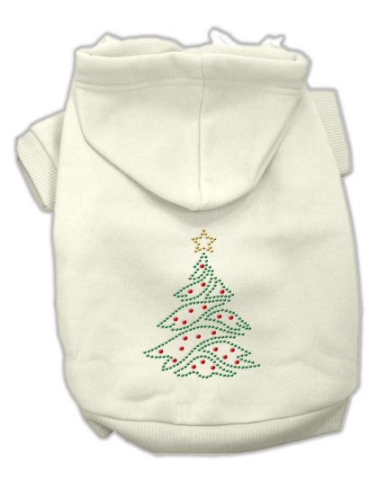 Christmas Tree Hoodie Cream L