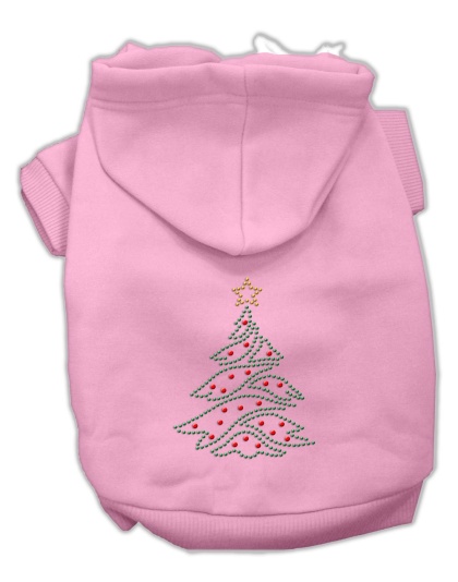 Christmas Tree Hoodie Pink L