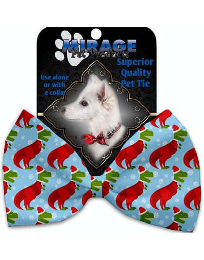 Christmas T-rex Pet Bow Tie