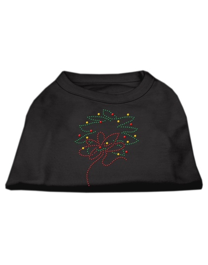 Christmas Wreath Rhinestone Shirt Black L