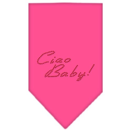 Ciao Baby Rhinestone Bandana Bright Pink Large