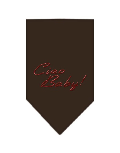 Ciao Baby Rhinestone Bandana Cocoa Large