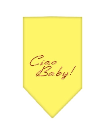 Ciao Baby Rhinestone Bandana Yellow Large