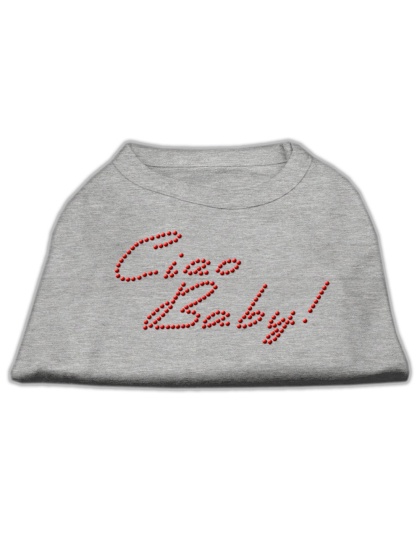 Ciao Baby Rhinestone Shirts Grey L