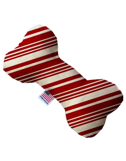 Classic Candy Cane Stripes 10 Inch Bone Dog Toy