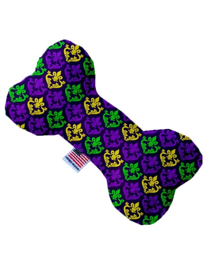 Classic Fleur de Lis 10 inch Canvas Bone Dog Toy