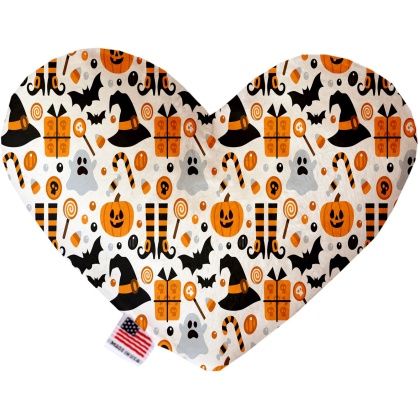 Classic Halloween 6 Inch Canvas Heart Dog Toy