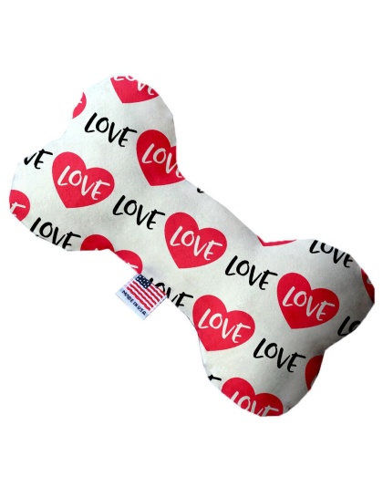 Classic Love 10 inch Canvas Bone Dog Toy