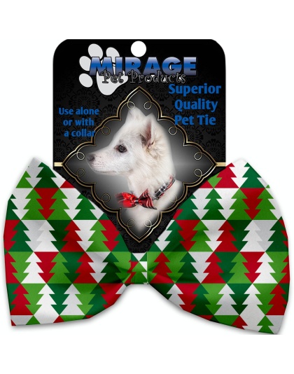 Classy Christmas Trees Pet Bow Tie