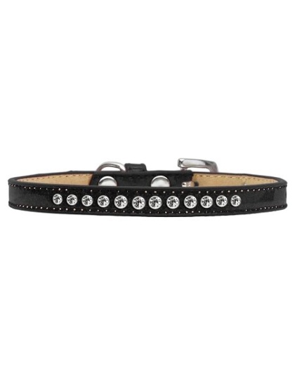 Clear Crystal Size 10 Black Puppy Ice Cream Collar