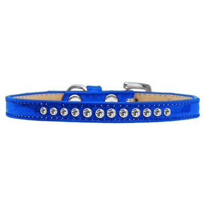 Clear Crystal Size 10 Blue Puppy Ice Cream Collar