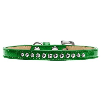 Clear Crystal Size 10 Emerald Green Puppy Ice Cream Collar