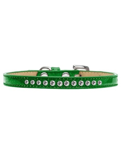 Clear Crystal Size 10 Emerald Green Puppy Ice Cream Collar