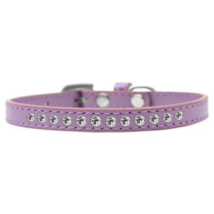 Clear Crystal Size 10 Lavender Puppy Collar